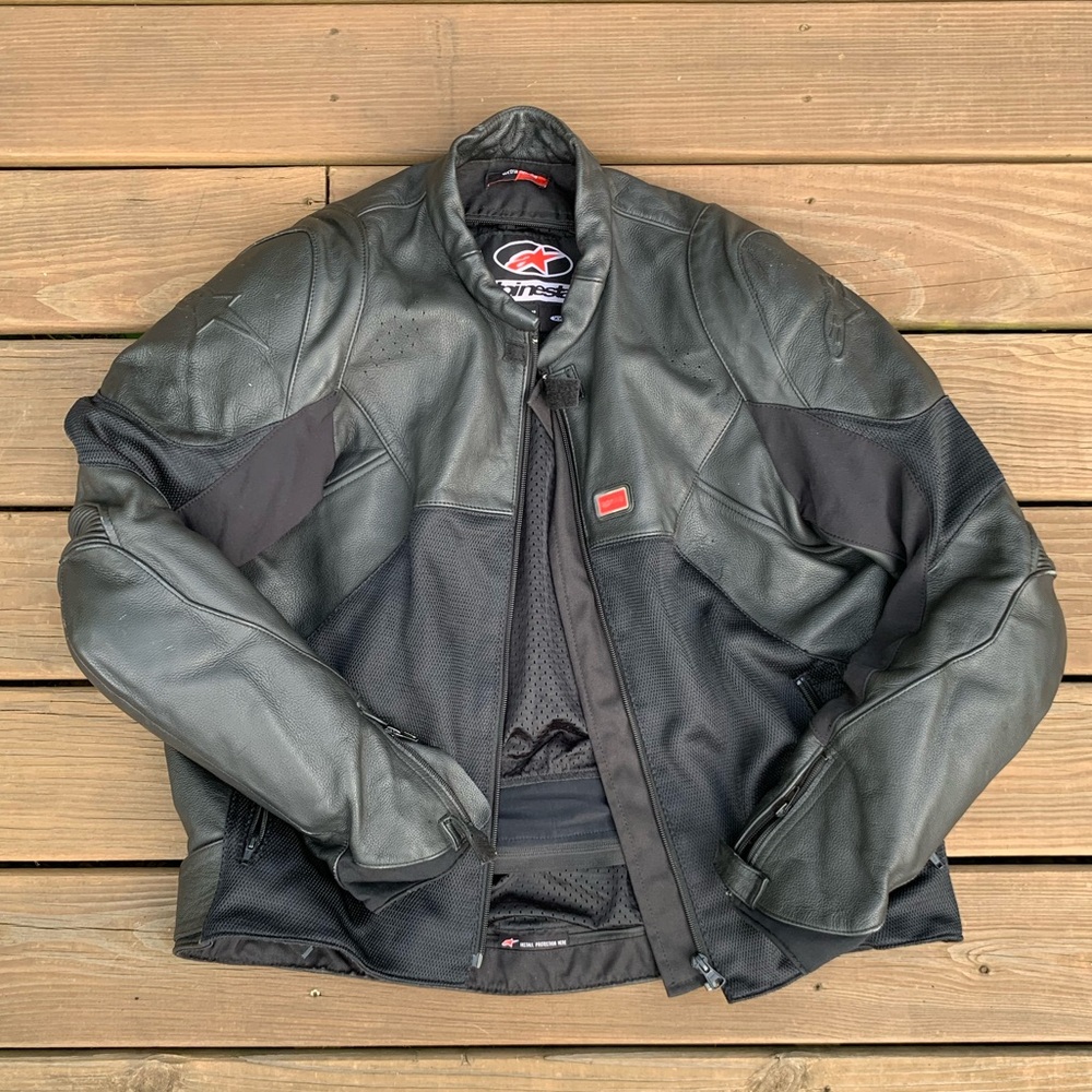 MENS XXL: Alpinestars Aprilia Genuine Leather Motorcycle Jacket